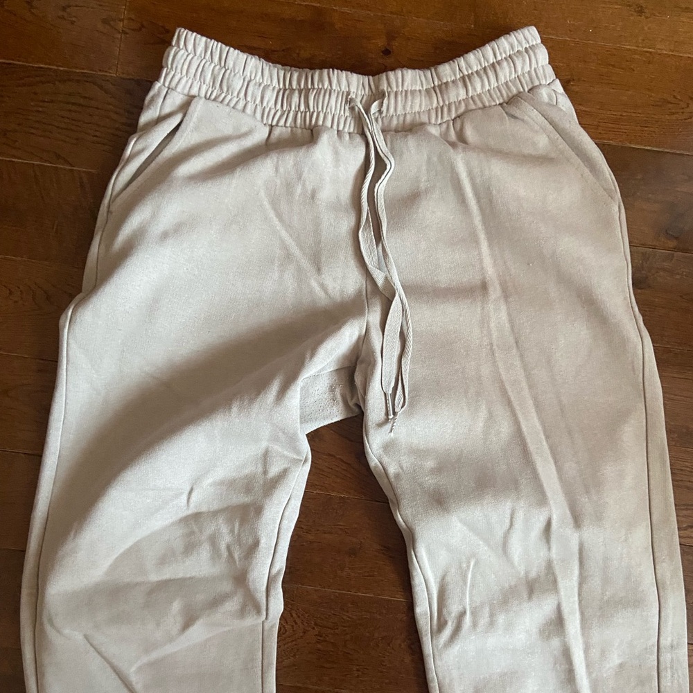 Beige sweatpants